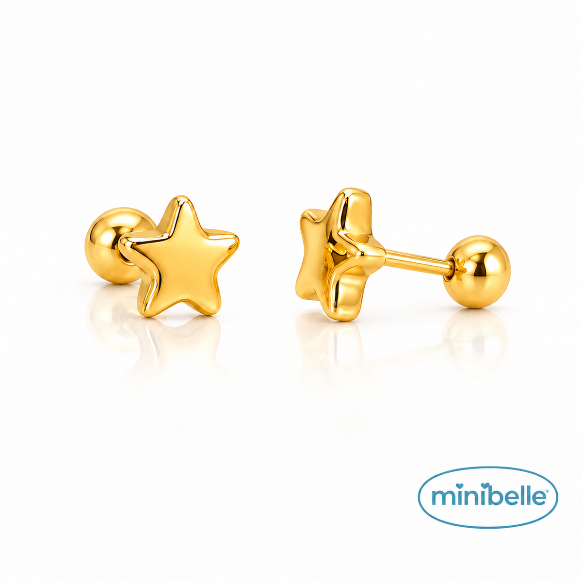 Puffy star studs