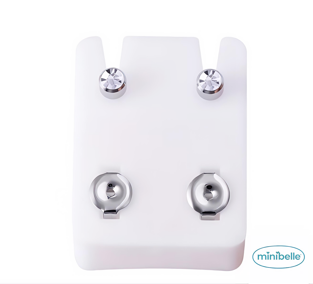Minibelle silver stone silver regular  earrings
