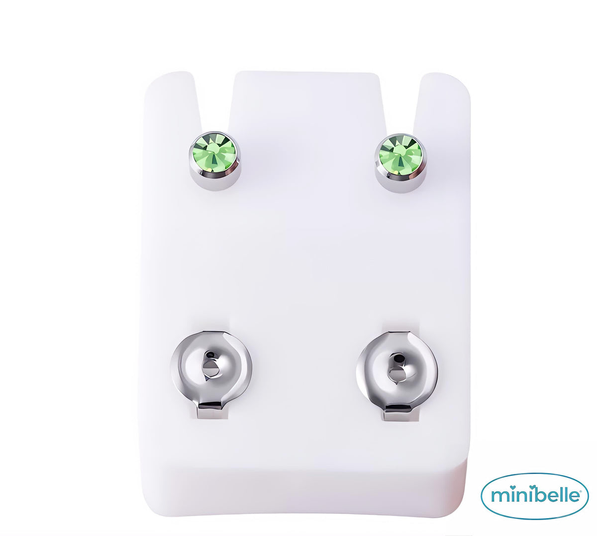 Llight green silver regular earrings
