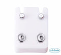 Minibelle silver white stone regular earrings