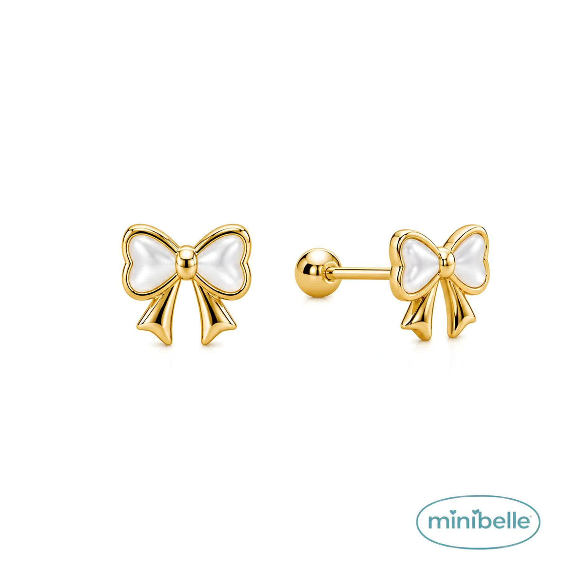 Ivory Ribbon Studs