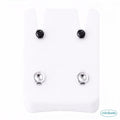 Minibelle silver black stud