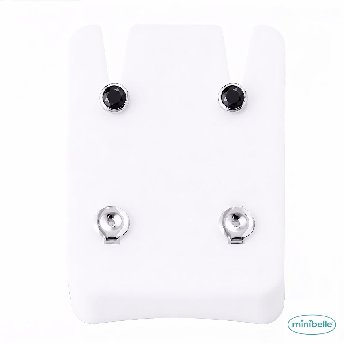 Minibelle silver black stud