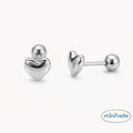 Silver Love studs