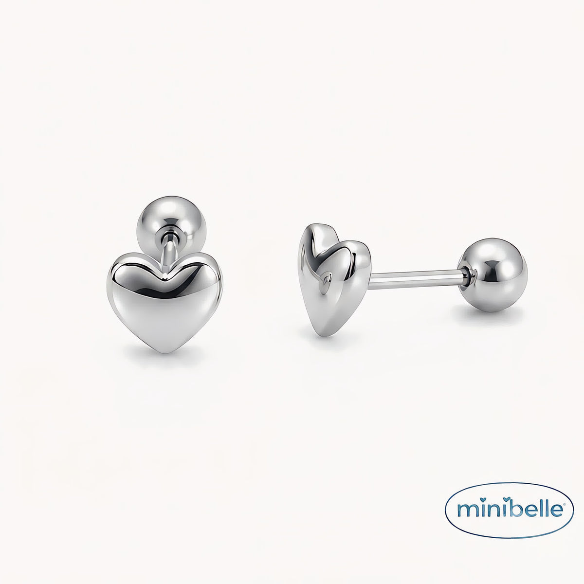 Silver Love studs