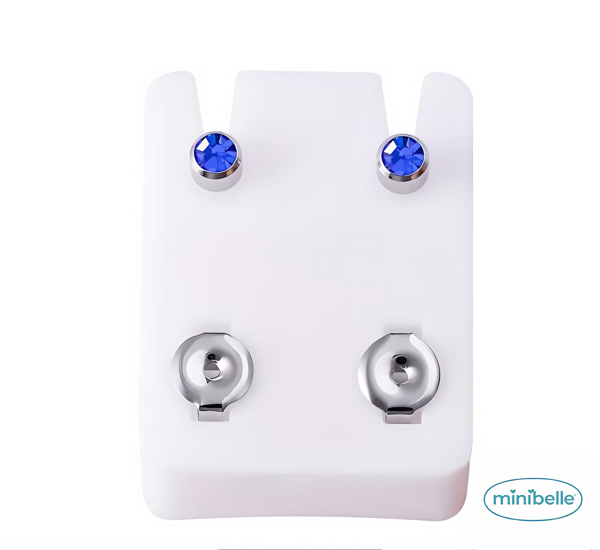 Minibelle blue silver earrings