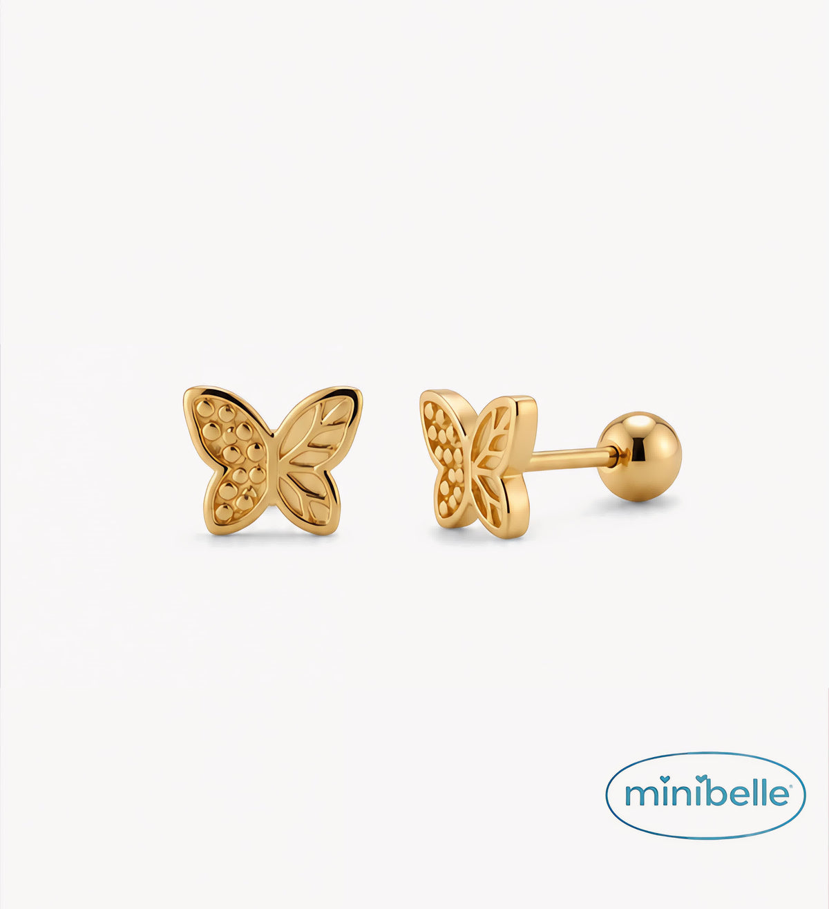 Flutter Gold Wings studs