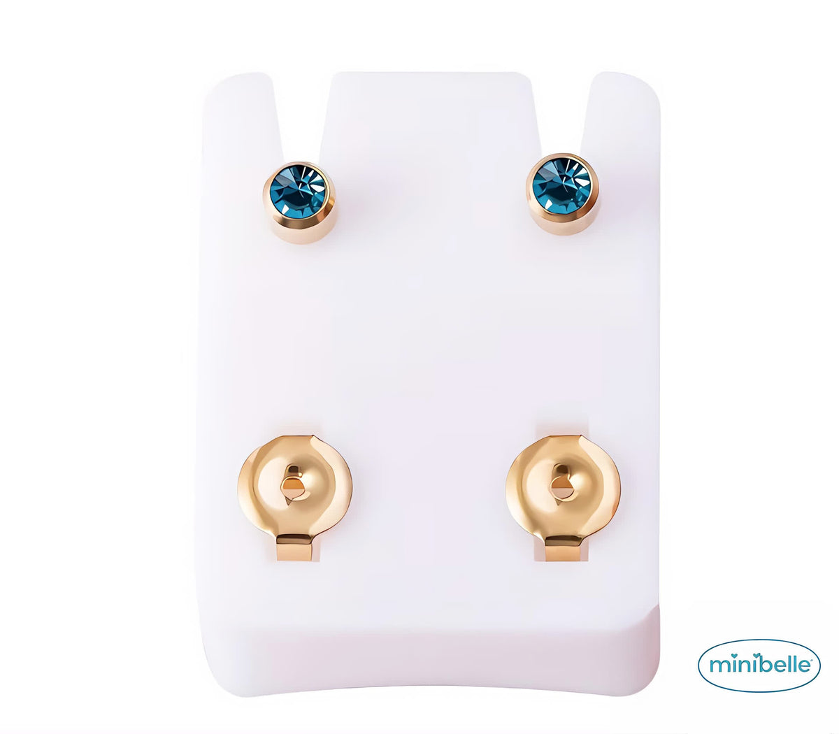 Minibelle turquoise gold reguearrings